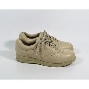 Softspots Supremes Marathon 122403 Beige Leather Walking Oxfords Shoes Sz 7.5N
